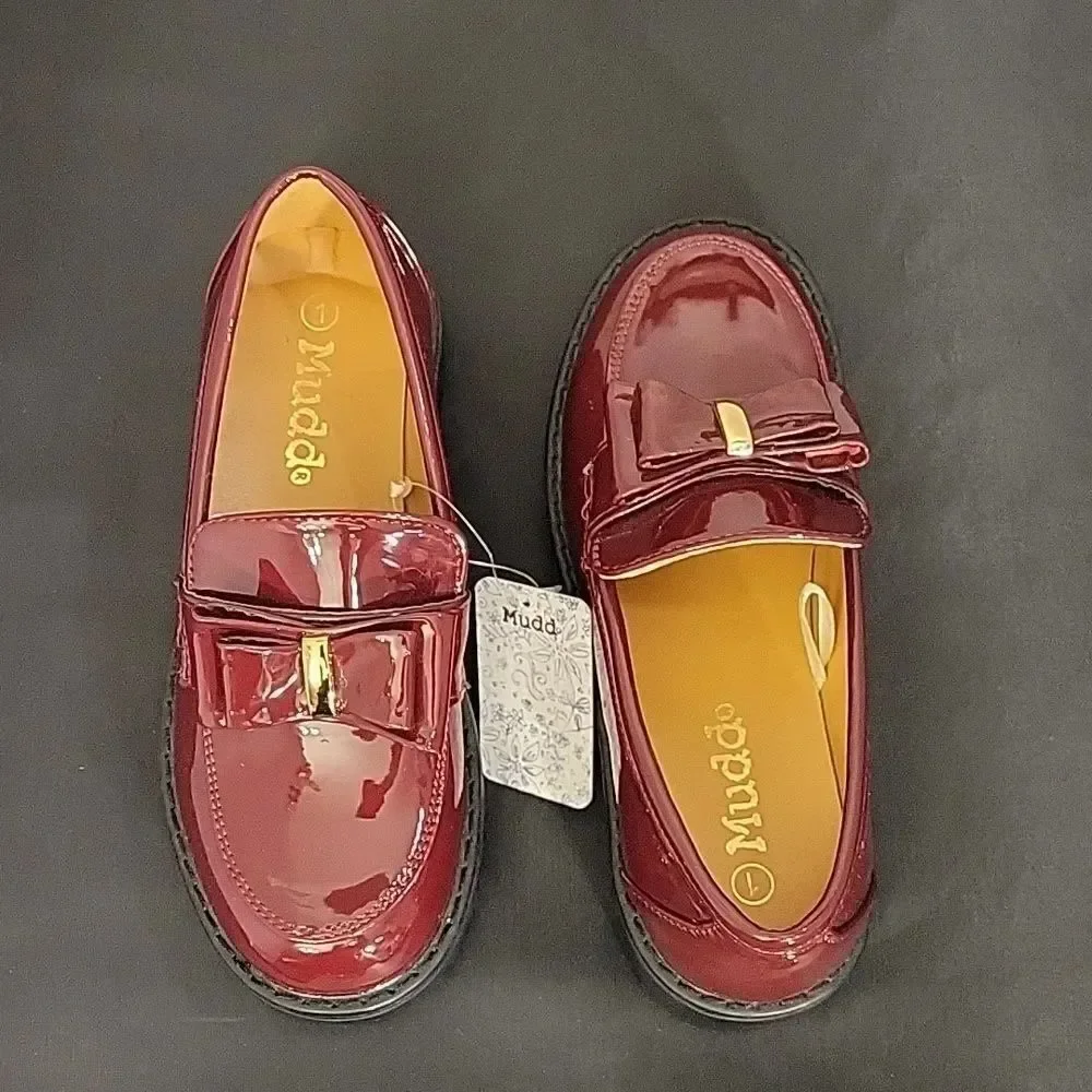 BRAND NEW MUDD BOWNOT CHUNKY HEEL PLATFORM LOAFERS